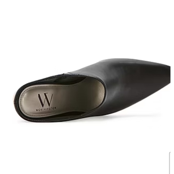 Women’s Black Western Inspired Pointed Toe Block Heeled  Mules - Picture 5 of 11